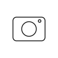 camera vector line shape logo icon.