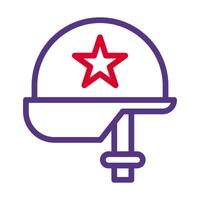 helmet icon duocolor style red purple colour military illustration vector army element and symbol perfect.