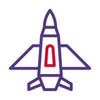 airplane icon duocolor style red purple colour military illustration vector army element and symbol perfect.