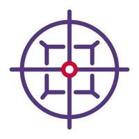 target icon duocolor style red purple colour military illustration vector army element and symbol perfect.
