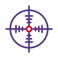 target icon duocolor style red purple colour military illustration vector army element and symbol perfect.