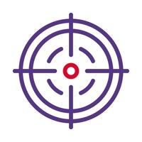 target icon duocolor style red purple colour military illustration vector army element and symbol perfect.