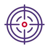 target icon duocolor style red purple colour military illustration vector army element and symbol perfect.