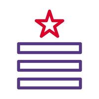 badge icon duocolor style red purple colour military illustration vector army element and symbol perfect.