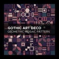 Gothic Art Deco Geometric Mosaic Pattern vector