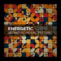 Energetic of Geometric Mosaic Pattern vector