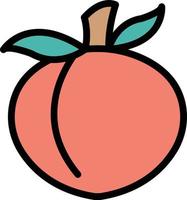 Peach Vector Icon Design Illustration