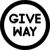 Give way Vector Icon Design Illustration