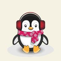 Cute Cartoon Penguin Character vector