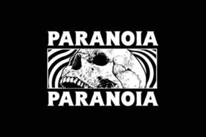 Streetwear paranoia design template for clothing brand vector