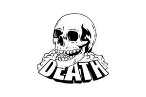 Streetwear death design template for clothing brand vector