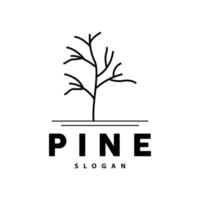 Pine Tree Logo, Luxurious Elegant Simple Design, Fir Tree Vector Abstract, Forest Icon Illustration Pine Product Brand