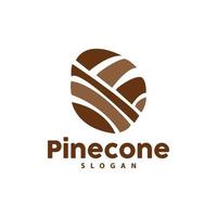 Pine Cone Logo, Elegant Luxury Pine Simple Design, Tree Acorn Icon Vector, Product Brand Illustration vector