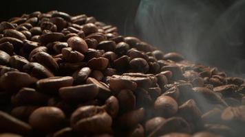 Roasted coffee beans video