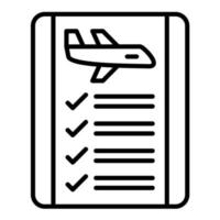 Flight Checklist vector icon