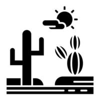 Desierto paisaje vector icono