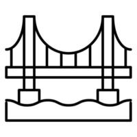 dorado portón puente vector icono