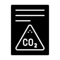 Carbon dioxide Report vector icon