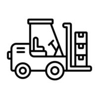 Forklift vector icon