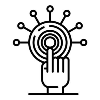 interactividad vector icono