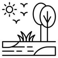 Lake Landscape vector icon