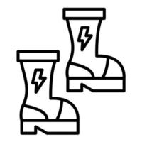 electricista botas vector icono