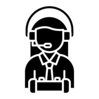 Game Tester Female vector icon