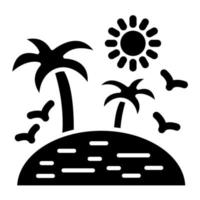 icono de vector de isla