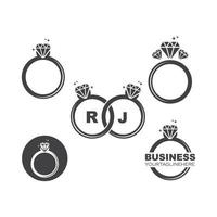 anillo diamante vector ilustración diseño