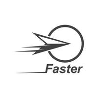 flecha vector ilustración icono logo de entrega y logístico
