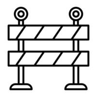 Road Barrier vector icon