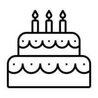 Two Layered Cake vector icon