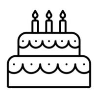 Two Layered Cake vector icon