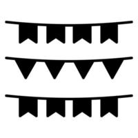 New Year Flags vector icon
