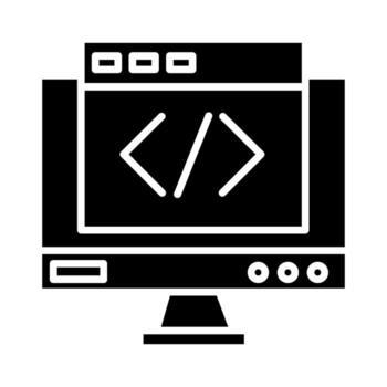 sitio web codificación vector icono