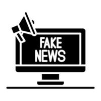 Fake News vector icon