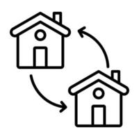 House Exchange vector icon