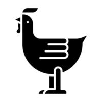 icono de vector de pollo