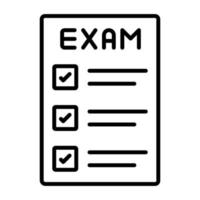 icono de vector de examen