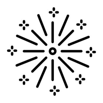 Fuegos artificiales vector icono