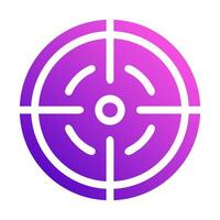 target icon solid style gradient purple pink colour military illustration vector army element and symbol perfect.