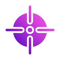 target icon solid style gradient purple pink colour military illustration vector army element and symbol perfect.