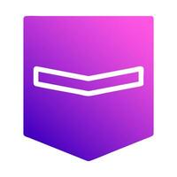 badge icon solid style gradient purple pink colour military illustration vector army element and symbol perfect.