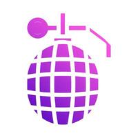 grenade icon solid style gradient purple pink colour military illustration vector army element and symbol perfect.