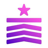 badge icon solid style gradient purple pink colour military illustration vector army element and symbol perfect.