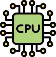 ilustración de diseño de icono de vector de cpu