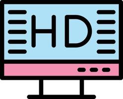 Hd screen Vector Icon Design Illustration