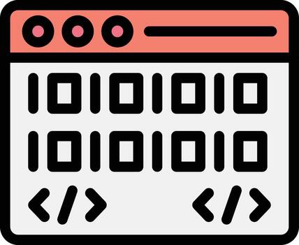 Binary code Vector Icon Design Illustration