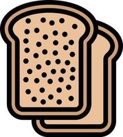 ilustración de diseño de icono de vector de tostadas