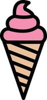 Ilustración de diseño de icono de vector de helado